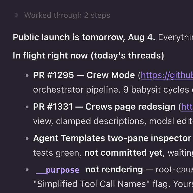 chat with memories referenced